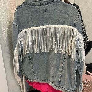 Denim Jean jacket with frills